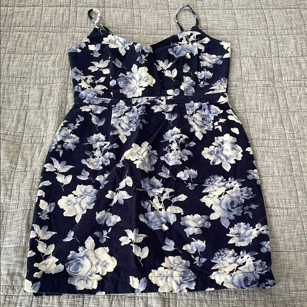 Joie Navy and White Floral Dress